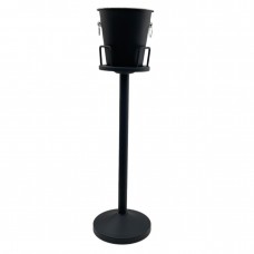 Frapiera inox neagra cu inele si suport negru Raki 20xh89cm