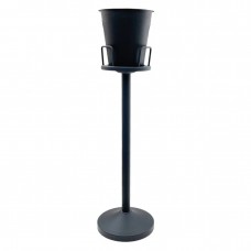 Frapiera inox neagra cu suport negru Raki 20xh89cm