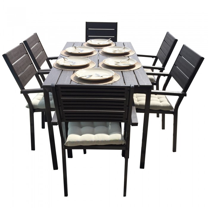 Set gradina/terasa Agma Horeca, masa 156x78cm cu 6 scaune