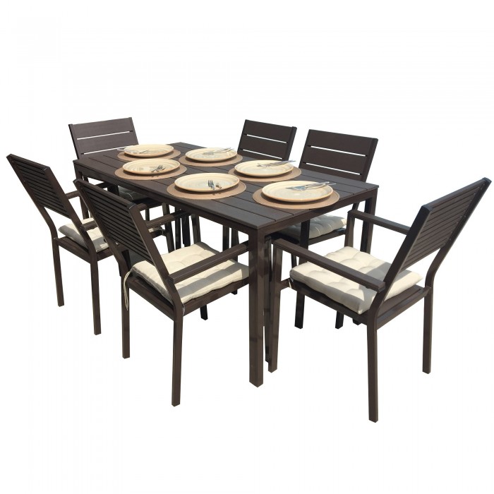 Set gradina/terasa Agma Horeca, masa 156x78cm cu 6 scaune