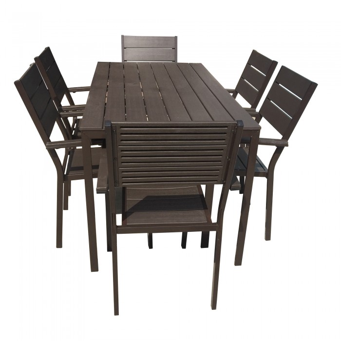 Set gradina/terasa Agma Horeca, masa 156x78cm cu 6 scaune