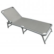 Sezlong plabil RAKI PINKI 188x56cm cadru metalic cu profil lat culoare gri