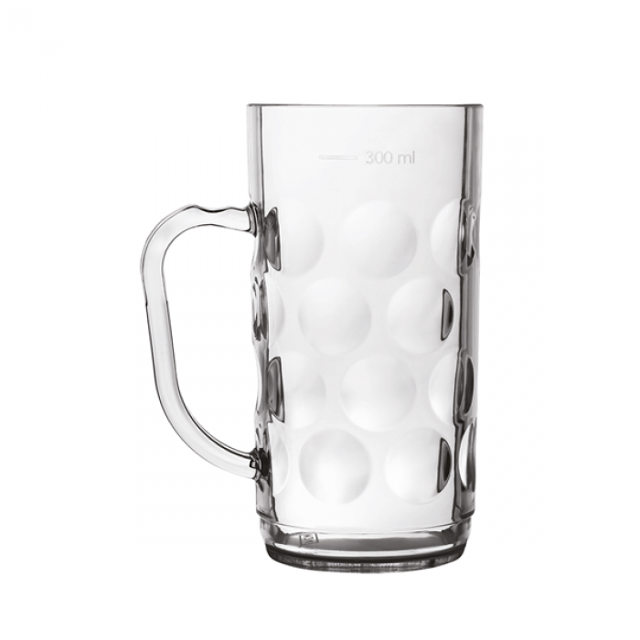 Halba pentru bere policarbonat RAKI Clear 500ml ,8xh15,5 cm