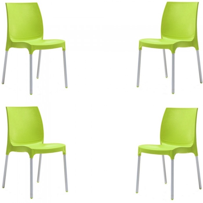 Set 4 scaune gradina CULINARO SUNNY culoare verde D58xH82xW42xSH45cm 