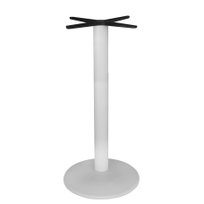 Picior, baza metalica masa bar, pentru blat rotund sau patrat RAKI 43xh110cm alb