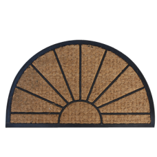 Covoras intrare RAKI semirotund, din cauciuc si fibra de nuca de cocos 75x45cm