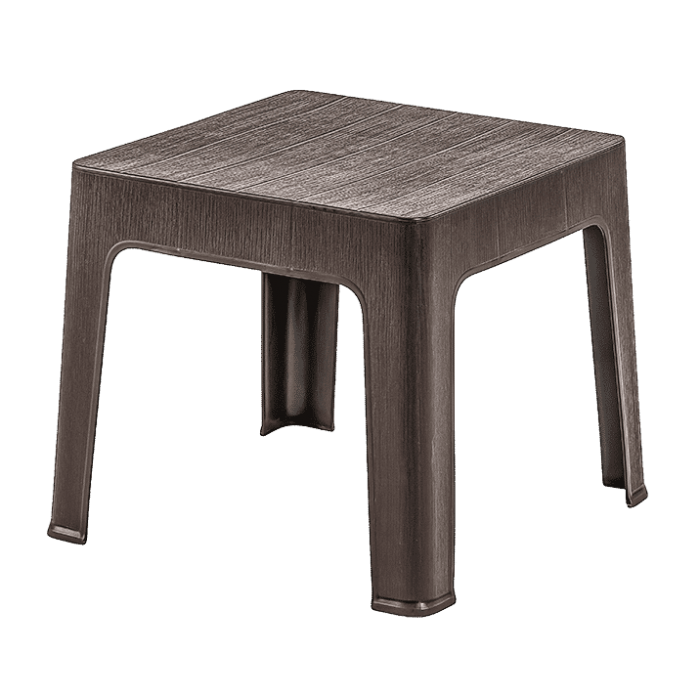 RAKI CAMPMAN Set mobilila gradina/terasa/balcon 2 scaune cu brate, masuta patrata 45x45xh43cm maro
