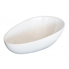 Bol melamina oblic forma ou, RAKI, 36x24xh8-14cm, alb
