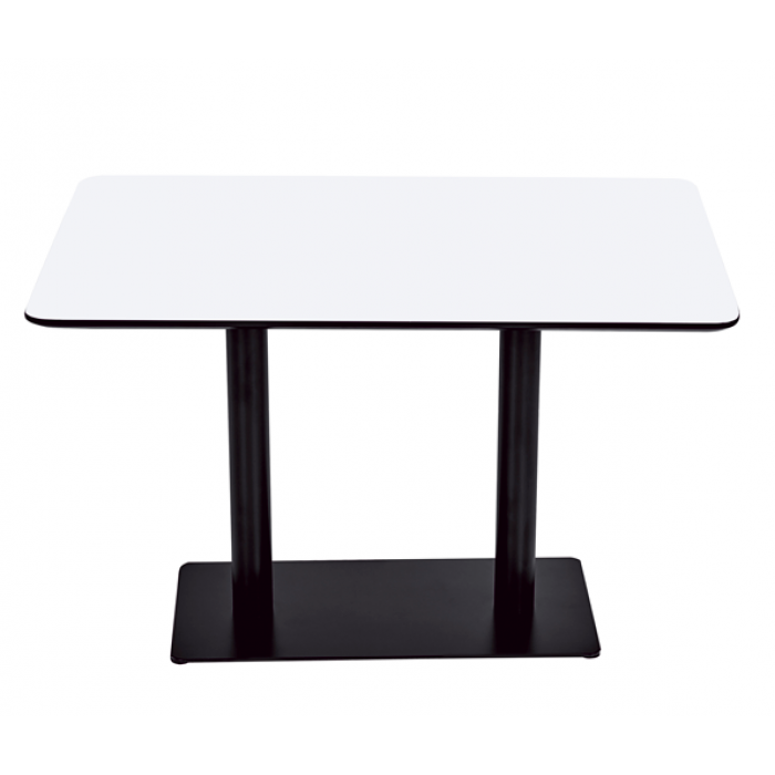 Set mobilier dining/bucatarie RAKI, masa dreptunghiulara cu blat MDF melaminat 120x80x75cm, 6 scaune cu spatar rotunjit CHICAGO 57x57xh77cm bordo