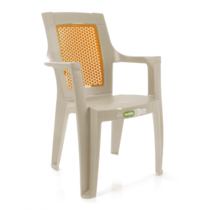 Scaun cu cotiera RAKI ELEGANCE MATTED 62x57xh88cm din polipropilena cappuccino