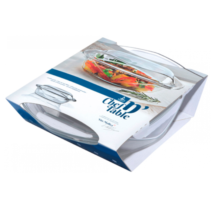 Vas yena VIDIVI CHEF N'TABLE cu capac sticla termorezistenta 32x26x10cm