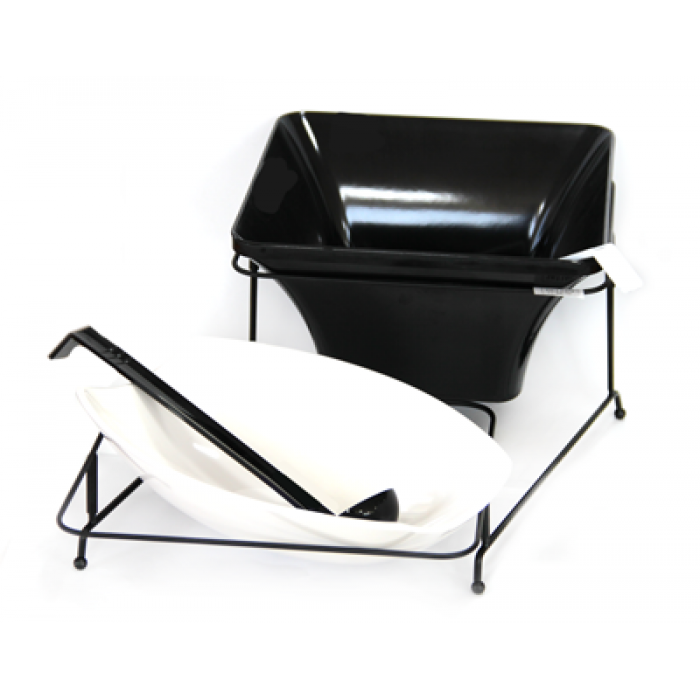 Stand metalic bufet pentru platouri si boluri, cu 2 niveluri, RAKI, 50x17,4xh16,5cm