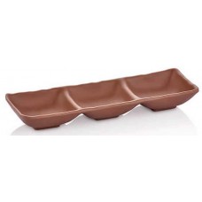 Bol ramekin triplu melamina RAKI, 26,5x8,8xh3,7cm, cappuccino