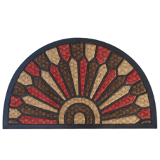 Stergator intrare RAKI semirotund, cauciuc si fibra nuca de cocos 75x45cm