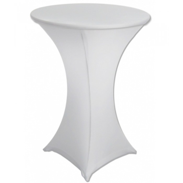 Set CULINARO masa inalta cocktail, catering culoare maro D80xH110cm cu husa elastica alba