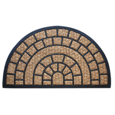 Covoras intrare RAKI semirotund, din cauciuc si fibra nuca de cocos 75x45cm