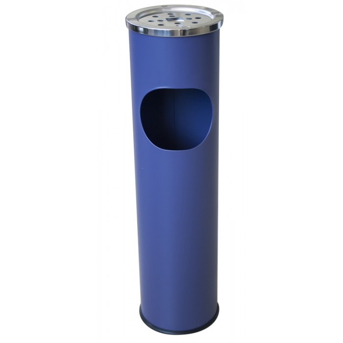 RAKI ICIKALA Cos gunoi cu scrumiera de exterior 8l 15x15xh54cm albastru