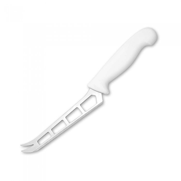 Cutit profesional pentru branzeturi, otel inoxidabil PIRGE PRO 2001, 13cm, maner alb