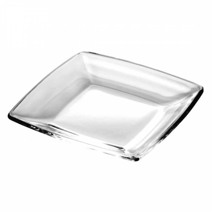 Platou patrat pentru servit din sticla temperata VIDIVI TORCELLO 23x23cm