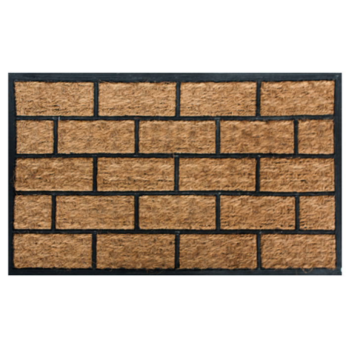 Stergator intrare RAKI cauciuc si fibra nuca de cocos 75x45cm