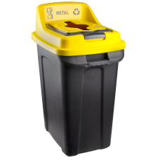 Cos gunoi colectare selectiva RAKI 50lt culoare galben/negru