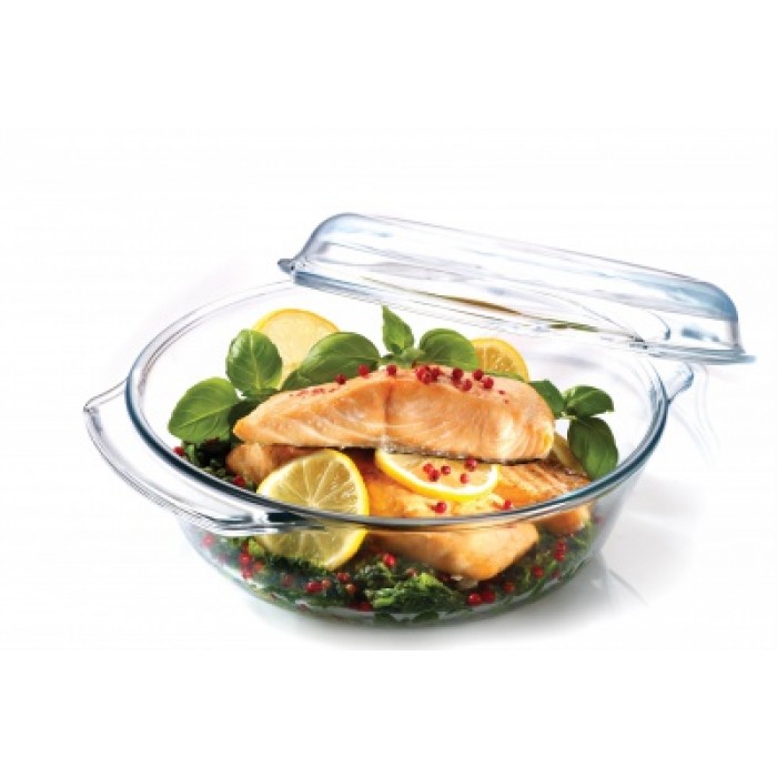 Vas yena cu capac WOL sticla termorezistenta 2,4l 27x22,8xh10,6cm