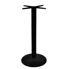 Picior, baza metalica masa bar, pentru blat rotund sau patrat RAKI 43xh110cm negru