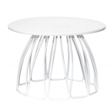 Suport metalic pentru expunere bufet, RAKI, D25xh18cm, alb