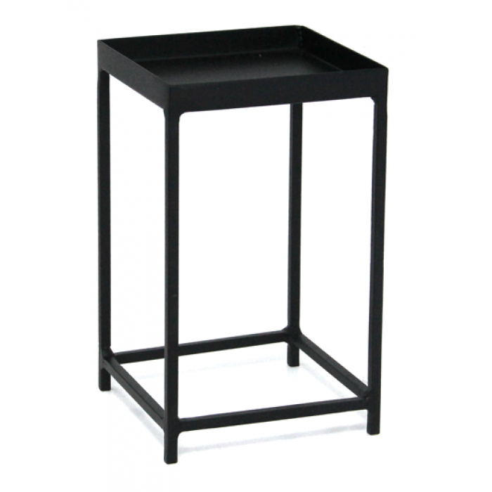 Stand metalic patrat pentru bufet RAKI, 12x12xh20cm, negru