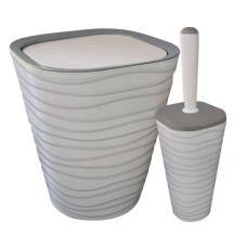 Set baie cos gunoi 9lt cu perie WC bej MN0133360