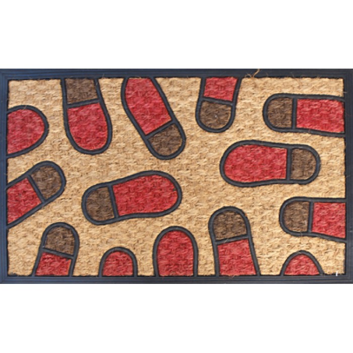 Stergator intrare RAKI cauciuc si fibra de nuca de cocos 75x45cm