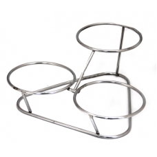 Suport inox triplu expunere bufet pentru boluri RAKI, 3 x D13cm, 29xh13cm
