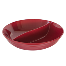 Bol rotund cu doua compartimente RAKI, D33,5xh9cm, rosu