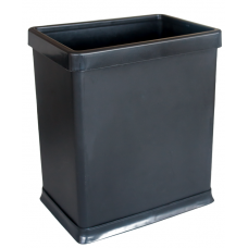 Cos gunoi dreptunghiular hotelier RAKI cu inel de prindere sac menajer 16x23x25,5cm negru MN0114161