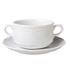 GURAL FLORA Bol cu farfurioara portelan 315ml (FLO 10 KS + FLO 17 KT)