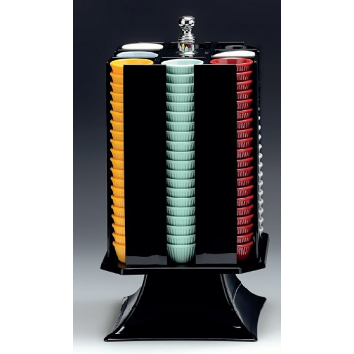 Suport rotativ policarbonat RAKI, 20x20xh42cm, pentru boluri ramekin
