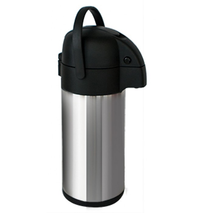 Termos cu pompa RAKI inox interior si exterior 3,5l D15,1xh41cm cu suport termos cu tava pentru picurare