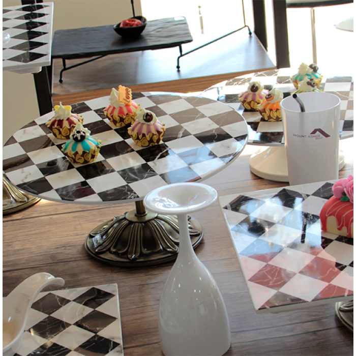 Suport metalic pentru boluri si platouri bufet, RAKI, D21,2xh10cm