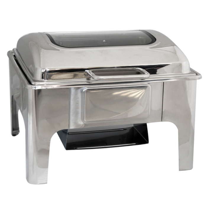 RAKI Chafing dish inox 43,5x39x29cm cu capac transparent