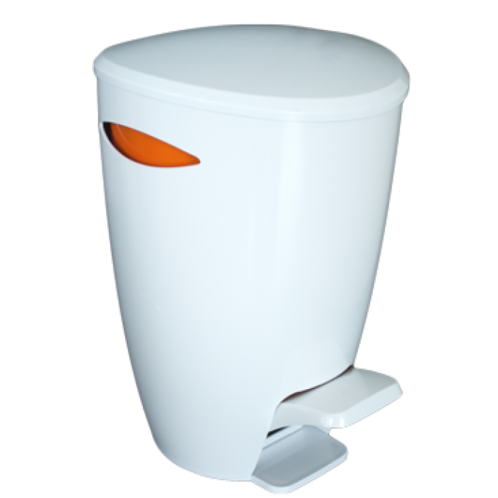 Cos baie cu pedala 5 l alb x orange MN0137124