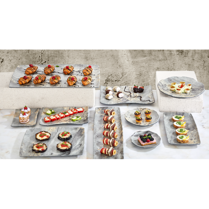 Platou melamina RAKI POLARI MARBLE, GN 1/1 53x32,5cm