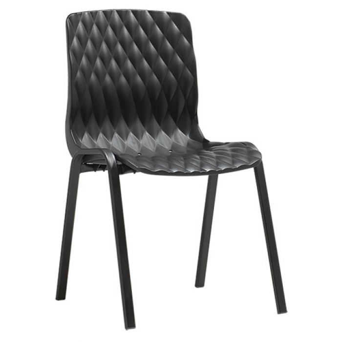 Set 4 scaune balcon CULINARO ROYAL culoare neagra 52x50xH83cm polipropilena/fibra sticla