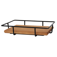 Stand prezentare bufet dreptunghiular, metal/lemn, RAKI, 33x23xh6cm