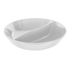 Bol rotund cu doua compartimente RAKI, D33,5xh9cm, alb