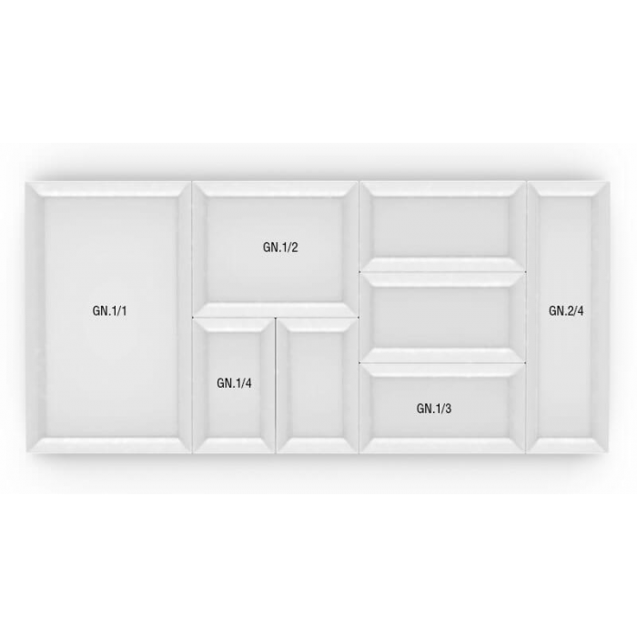 Tava din melamina GN 2/4 530x160mm, RAKI ORTA, culoare alba