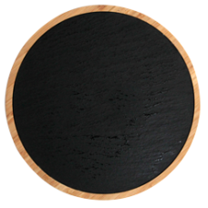 Platou bambus cu ardezie RAKI 26,8x1,9cm rotund pentru prezentare