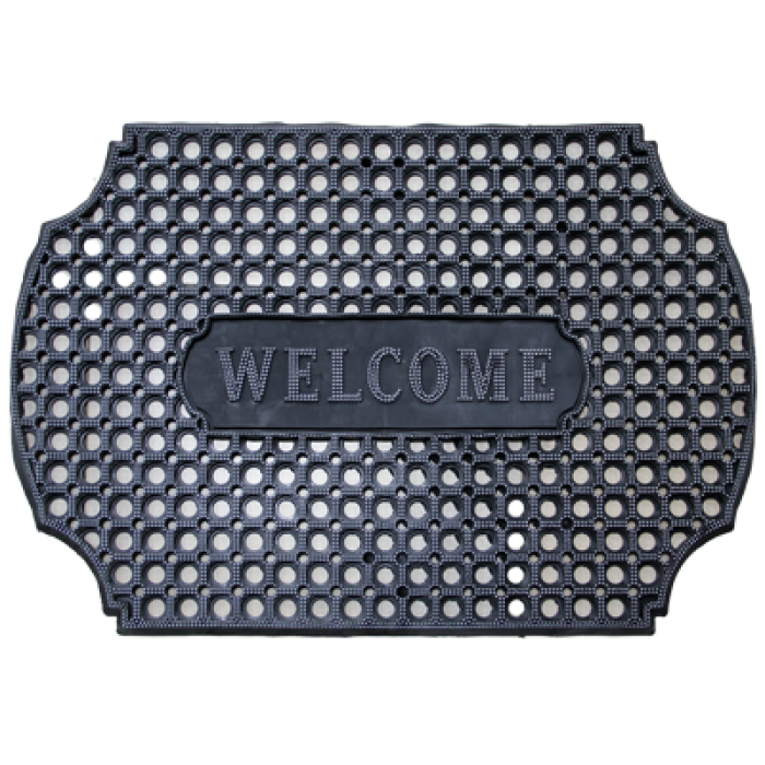 Covor intrare RAKI cauciuc 90x60cm argintiu