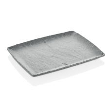 Platou din melamina, aspect ardezie gri, RAKI, GN 1/2 32,5x26,5cm