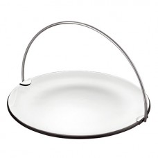 Platou din sticla temperata cu toarta metalica VIDIVI BANQUET 33xh20cm