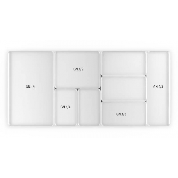 Tava din melamina RAKI, GN 2/4 53x16cm culoare alba